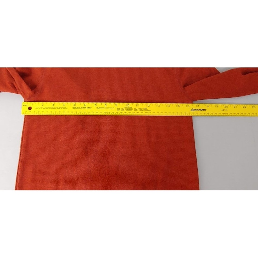 Old Navy Mens Orange Waffle Knit Sweater S Thermal Long Sleeve Soft-Wash  Cozy - Picture 5 of 8